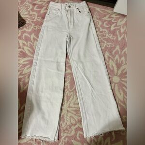 H&M Women's Straight Leg Jeans in White